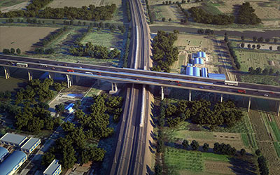 涿高速公路转体桥三维施工动画制作 工程动画制作 航拍 汇报片制作