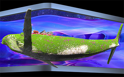 立川GREEN SPRINGS   东京项目 裸眼3d 鲸鱼 裸眼3D LED大屏设计安装、广告投放、内容制作、代理运营 裸眼3D文创LED服务商-数字光魔